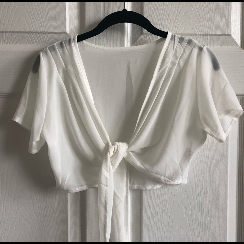 White crop top